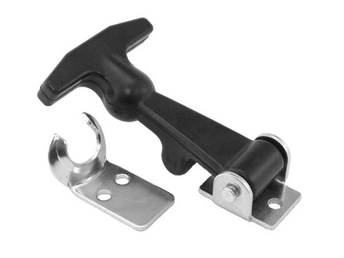 Hood Latch, Durable Rubber with Stainless Steel Fitting, 3-3/8 in. L x 2-13/32 in. W