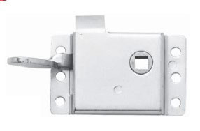 A.L. Hansen Compartment Latch with Inside Handle, for 5/16 in. square shank. No mortising required. For limited space. Can be applied to door frame 2 in. W. Die formed bushing. Right hand. Zinc finish. ALH 57 ZN RH |Austin Hardware