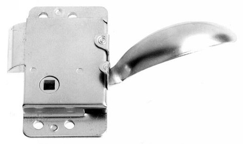 Compartment Latch, Steel Construction, Accepts 5/16 in. shank with inside handle and locking trigger. Left Hand, Zinc Plated