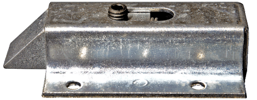 End Bolt, Flush, 3-3/4 in. L x 2-1/8 in. W, Accepts 3/8 in. Dia. Rod, Zinc Finish