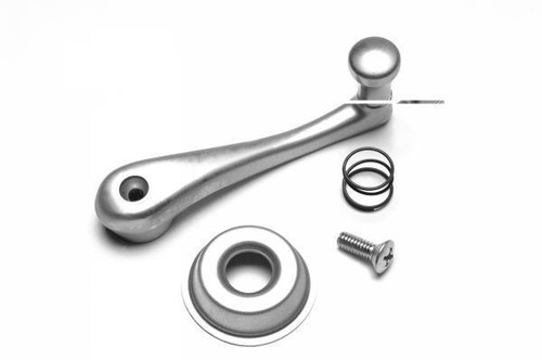 Handle Kit with Chrome Knob; Includes Handle, Rosette (Chrome), Screw (Chrome), and Spring