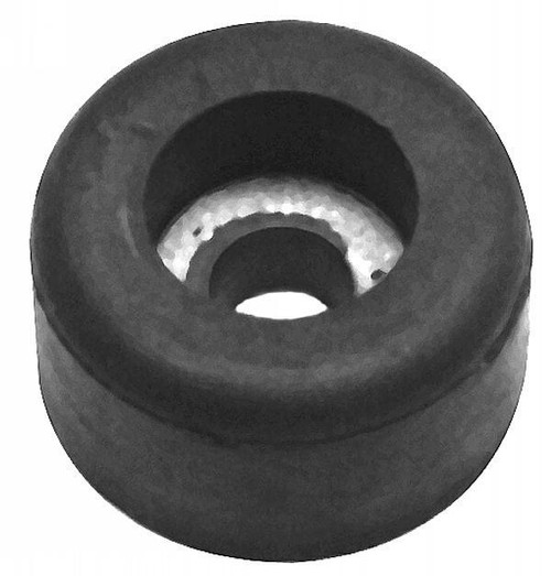 Rubber door bumper, 1 in. W x 9/16 in. H, 17/32 in. Hole, with steel washer, black Rubber door bumper, 1 in. W x 9/16 in. H, 17/32 in. Hole, with steel washer, black