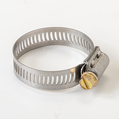 Hose clamp, 3/4 in. MIN., 1 3/4 in. MAX., partial stainless Hose clamp, 3/4 in. MIN., 1 3/4 in. MAX., partial stainless
