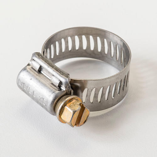 Hose clamp, 9/16 in. MIN., 1 1/16 in. MAX., partial stainless Hose clamp, 9/16 in. MIN., 1 1/16 in. MAX., partial stainless