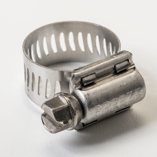 Hose clamp, 7/16 in. MIN., 1 in. MAX., all stainless B8HS |Austin Hardware