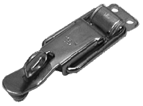 Clamp and strike with mounting holes, zinc plated