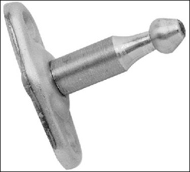 A.L. Hansen Door Holdback, Plunger Only, 1-5/8 in. L, Aluminum DH 158 AL |Austin Hardware