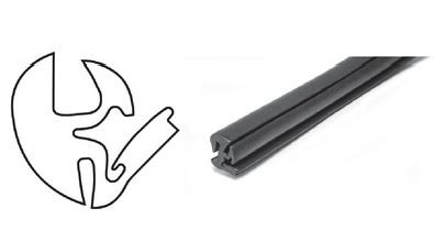 One Piece Weatherstrip, Epdm Rubber, Glass Planel Thickness .1875 To .250 In., Body Panel Thickness .075 To .140 In., 50 Ft. Roll DAC CB 2072 |Austin Hardware