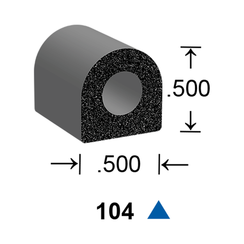 CS 104-H3-1000 Seal D Section W/Adhesive Austin Hardware & Supply