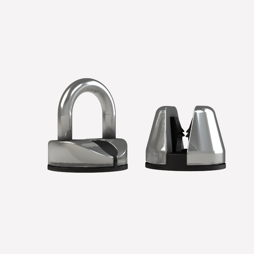 3" Adjustable Door Grabber - Zinc/ Stainless Steel