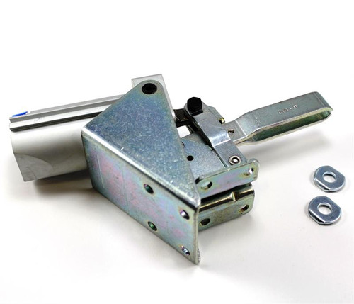 Pneumatic version of manual clamp #210-u & #210-s. Max holding capacity 600 lbs., clamp arm 3.57", U-Bar clamp arm style. DS 810-U |Austin Hardware