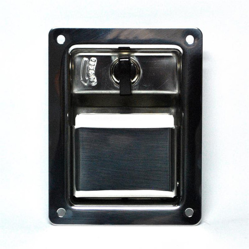 Paddle Handle, Multi-Point Slam Latching; Quarter-Turn Knob, Return Springs On Lever Arms & Paddle, Special Mtg. Hole Dia. & Location, Ss