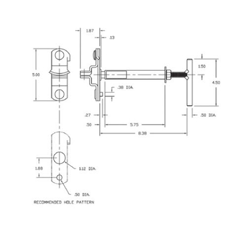 EMC 1972 ZN Door safety release that permits the door to be unlocked from the inside by unscrewing the inside handle counter-clockwise Eberhard Austin Hardware & Supply