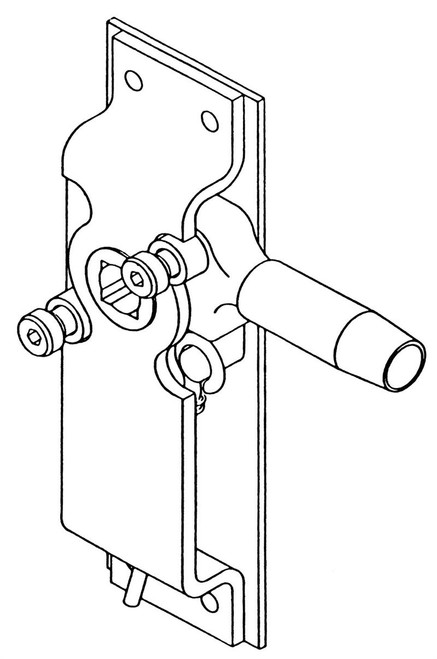 Eberhard Roller Lock Center Flush Hub EMC 8-2525-50 LH |Austin Hardware