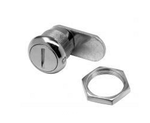 Quarter-Turn Dead Bolt Latch, with Hex Nut, Slotted Insert, Straight Cam, Nickel-Plated