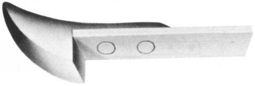 Spring fastener, 8.875 long, steel w/2 .26 diam countersunk holes