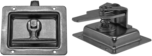 Eberhard Folding T-Handle, Adjustable Cam, Non-Locking, 4-3/4 X 3-3/4, (4) .2 In. Dia. Mtg. Holes On 3-5/16 X 3 Centers, Zn, Rh EMC 6-8000 ZN RH |Austin Hardware
