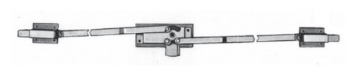 Eberhard 3-Point Dead Bolt Latching System with (2) 48 in. rods, Tapered Slide Bolts with Zinc Aluminum Tumbler EMC 5659-X ZN 48 |Austin Hardware