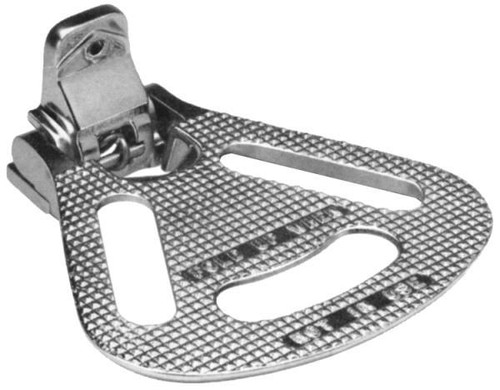 Footstep, folding; can withstand verticle static load of over 1,000 lbs., 8 in. Manganese bronze, stainless steel spring, 35 square inch step pad