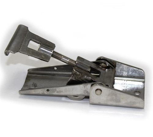 Standard over center draw latch padlockable, stainless steel. Ideal for use on heavy gasketed lids, 1/2 in. adjustment allows for variations in alignment. Slim profile