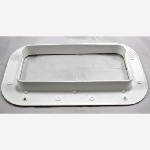Trim ring for low profile easy open vents, white, 1 1/4 in. H
