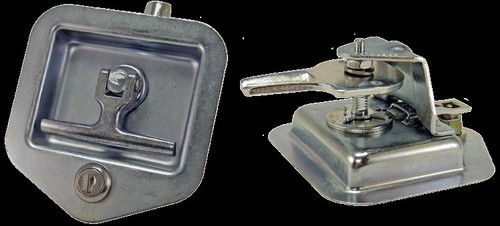 Folding T-Handle, Key-Locking, Adjustable Cam, 4-7/8 X 4-3/4,  Clockwise Rotation, Zn, Keyed 545, Right Hand