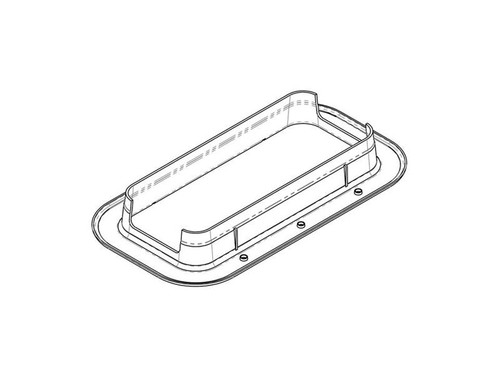 Trim ring for low profile easy open vents, white, 2 in. H