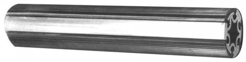 Grab rail tubing, 1-1/4 in. Dia. x 4 ft. L, extruded aluminum rail with slip=resistant rubber insert, bright finish