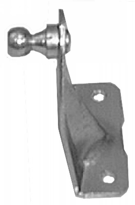 Mounting Bracket for Gas Springs, 10mm ball stud, (2) .200 in. diameter mounting holes on 1.56 in. centers, Zinc finish