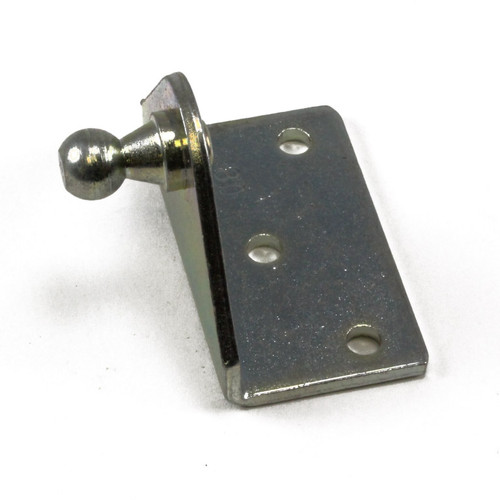 Mounting Bracket for Gas Springs, 90 degree bend, with stud and holes, Zinc finish