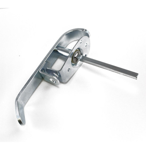 Zinc-Plated Padlock Handle With 5/16 In. X 4-1/4 In. Unthreaded Shaft. Four 7/32 In. Mounting Holes. Zinc-Plated Padlock Handle With 5/16 In. X 4-1/4 In. Unthreaded Shaft. Four 7/32 In. Mounting Holes.