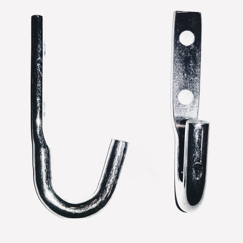 Medium Duty Zinc Plated Steel Hook With Mounting Holes