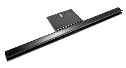 Glass Channel, Overall Length 18 in., no Offset, Black Powder Coat