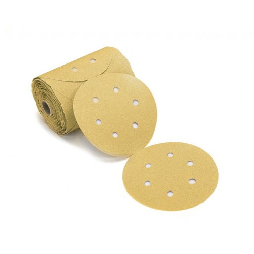Gold 6 Hole Psa Vacuum Linkrol Disc, 6 In., 150g - Sanding and Grinding