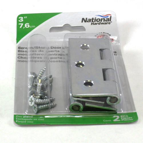 Zinc Plated Hinge, 2.5" X 3", With Holes