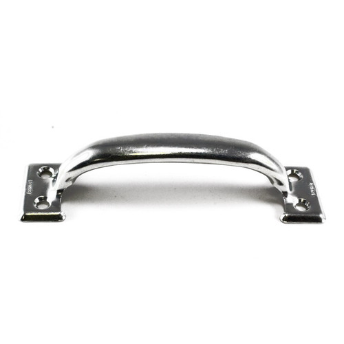 Grab Handle, Tubular Steel, Zinc Plated, Overall Length 6-1/2 In., Height 1-11/16 In.