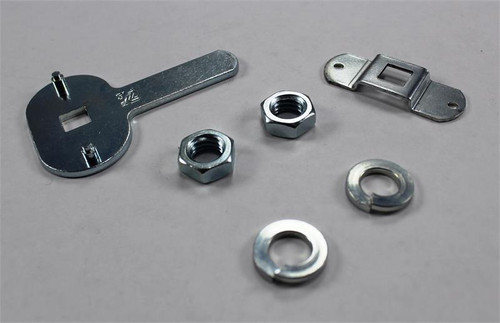 Three point latch plate, supplied with two keys and mounting hardware