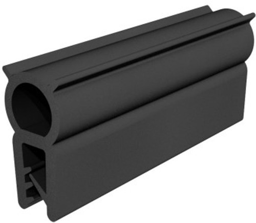 Push-On Trim Seal, Epdm Rubber With A Steel Push-On Core, Combines Characteristics Of Edge Protection And Sealing Weatherstrips, .433 In. W Overall X .827 In. H Overall, Clamping Range 1.5 - 3.0mm, Black