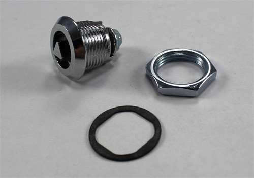 Lock Cylinder, 1/4 Turn,7 mm Triangle Insert, Zinc Diecast, Max Door Thickness 45/64 in.