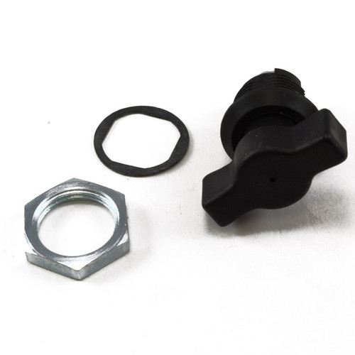 Lock Cylinder, 1/4 Turn, Black Wingknob, Zinc Diecast, No Cam, Max