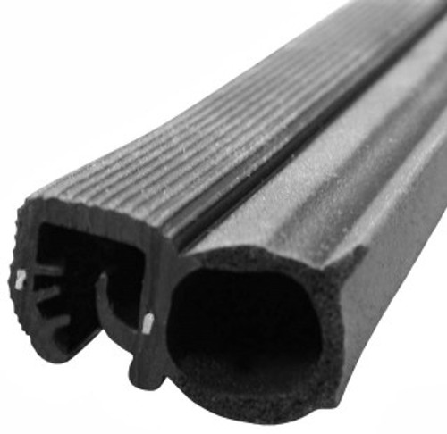 Push-On Trim Seal, Black Epdb Rubber, Clamping Range 1.3 - 2.5mm