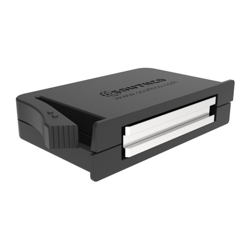 Southco 02-10-102-10 Magnetic catch latch, snap-in installation, plastic, black, 8.7 lbs. rated load, .08-.140 in. frame thickness