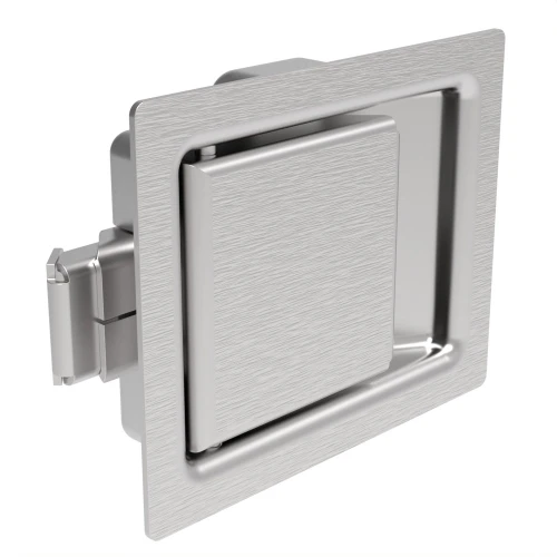 Paddle Latch, Stainless Steel, Brushed Passivated Finish, .31 In. Grip Range, .25 In. Panel Thickness, Sliding Pawl Latch Mechanism