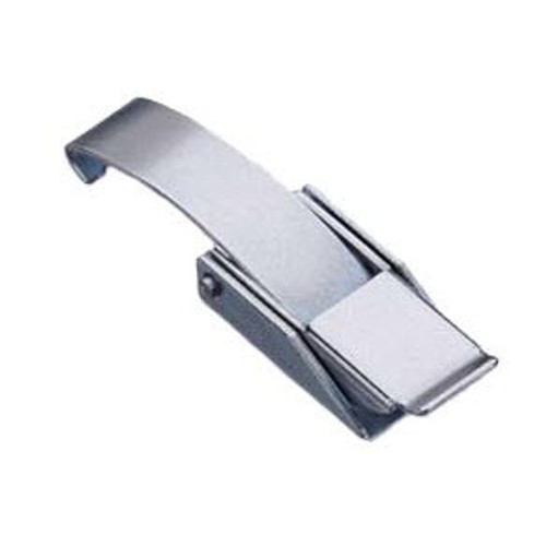 Over-center latch, stainless steel, bright passivated finish, secondary catch accessory, 50 series, tab up lever, medium, light duty