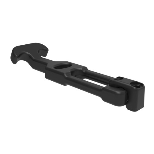 Southco Flexible Draw Latch without Keeper, Front Mount, Medium, Rubber, Black