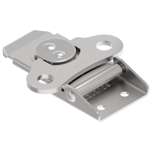 Rotary draw latch, stainless steel, passivated, large, riveted spring