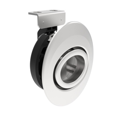 Push-to-Close Latch, Non-Locking, 16-22mm (.63 - .87 in) Door Thickness, Plastic Components with 316 Stainless Steel Handle, Stainless Steel Covered Body, Electropolished Handle