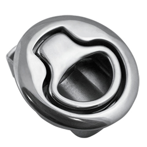 Flush pull latch, stainless steel, electropolished, .98-1.02 in. grip range, .28-.47 panel thickness, medium