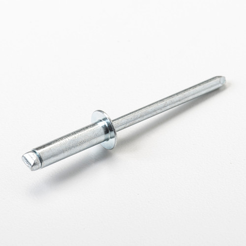 Blind Rivet, Open End, Steel Body, Steel Mandrel, Domed Head, 3/16 In. Diameter, .376-.500 In. Grip Range