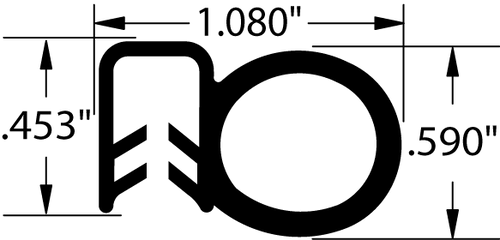Dual Durometer Push-On Bulb Seal
